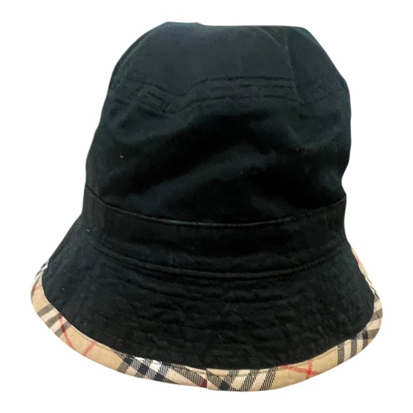 Burberry Hat Womens Small 22" Reversible Bucket Nova Check Plaid Y2K With Logo - Picture 8 of 10